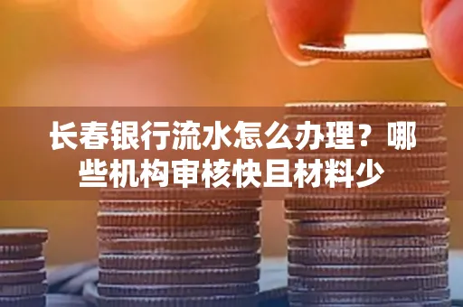 长春银行流水怎么办理?哪些机构审核快且材料少